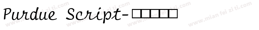 Purdue Script字体转换